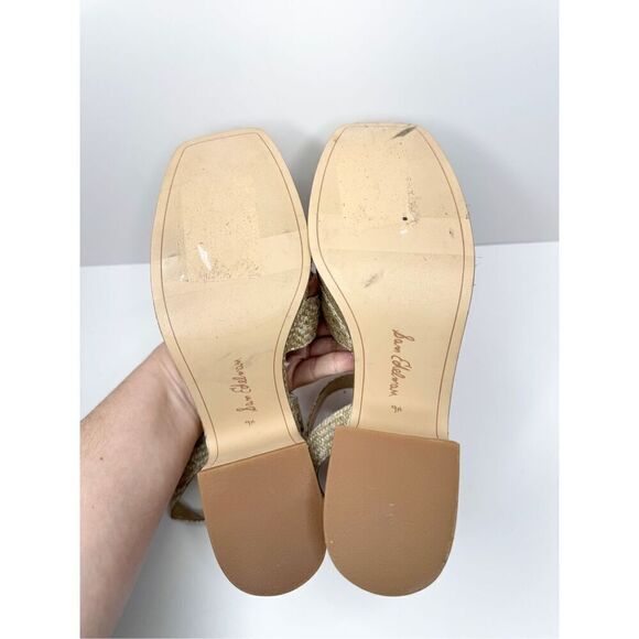 Sam Edelman Tiranna Sandals Womens Size 9.5 Platform Eggshell Raffia Woven - Picture 10 of 10